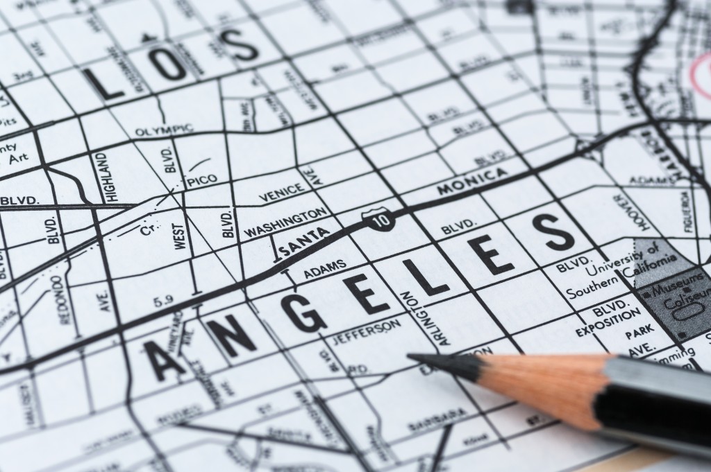 los angeles map