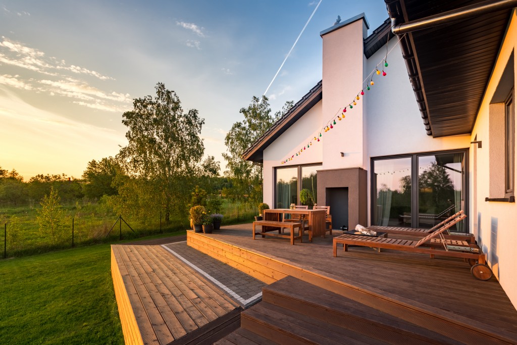 wooden deck of a house