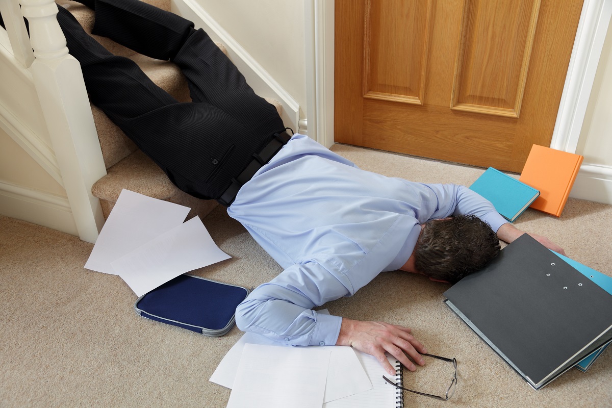 business man falling