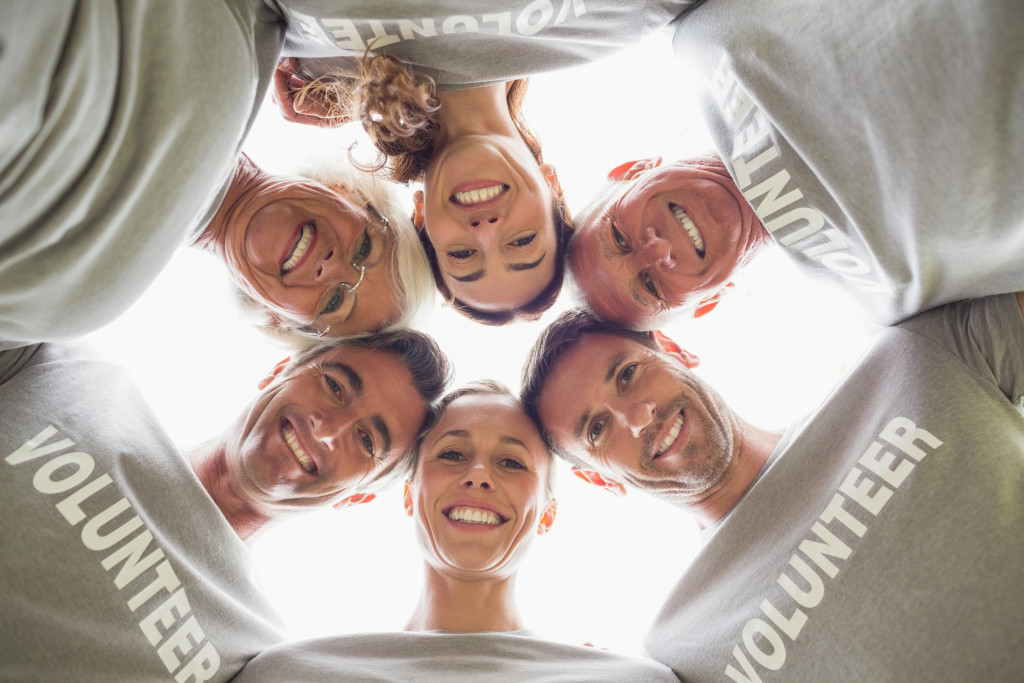 a group of volunteers