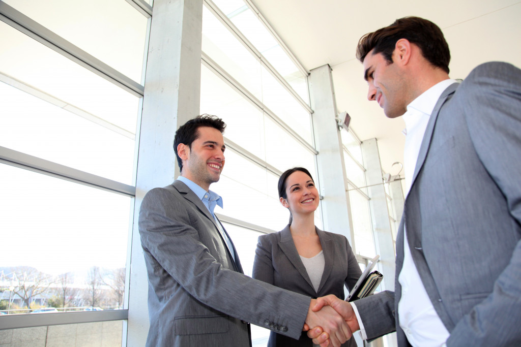 Business people meeting with each other