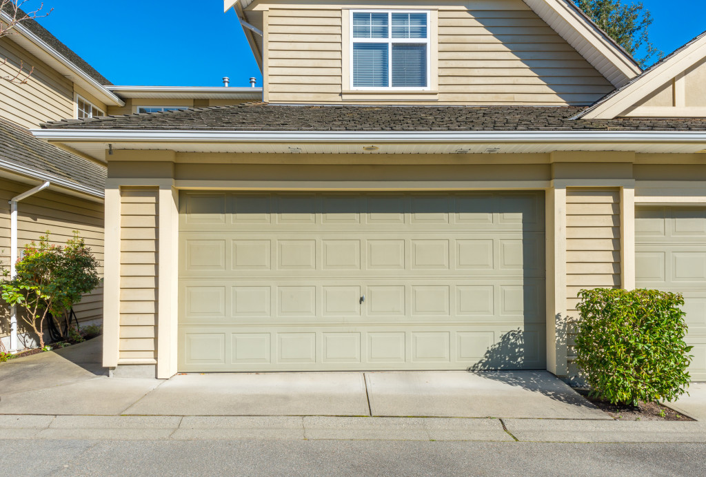 A shot of a garage