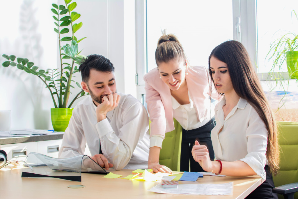 employees working on a project