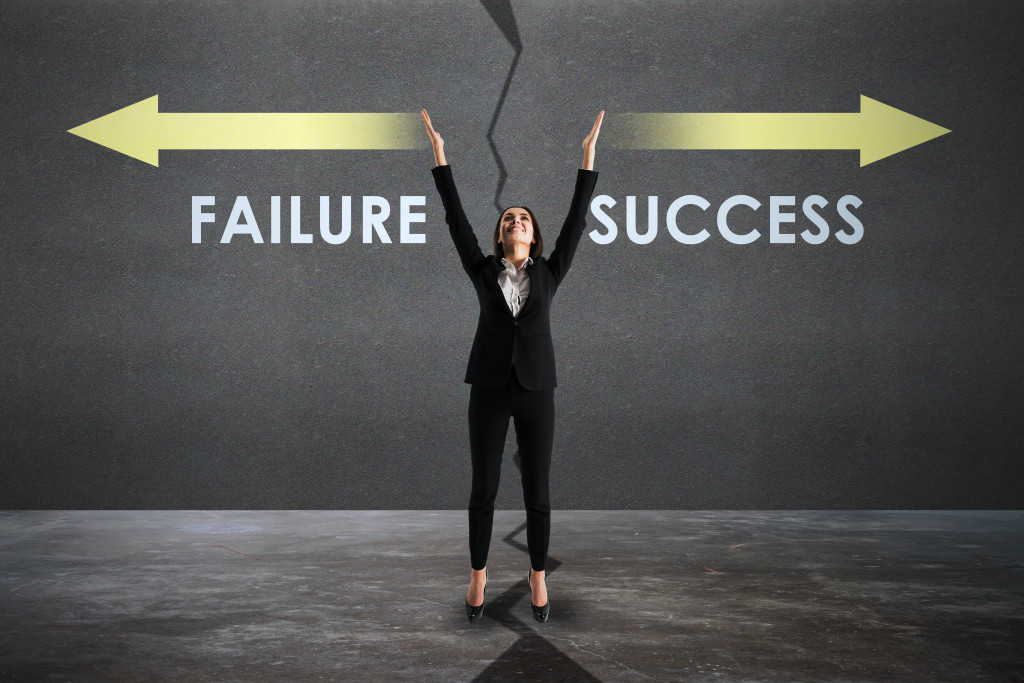 A businesswoman turning business failure into a success