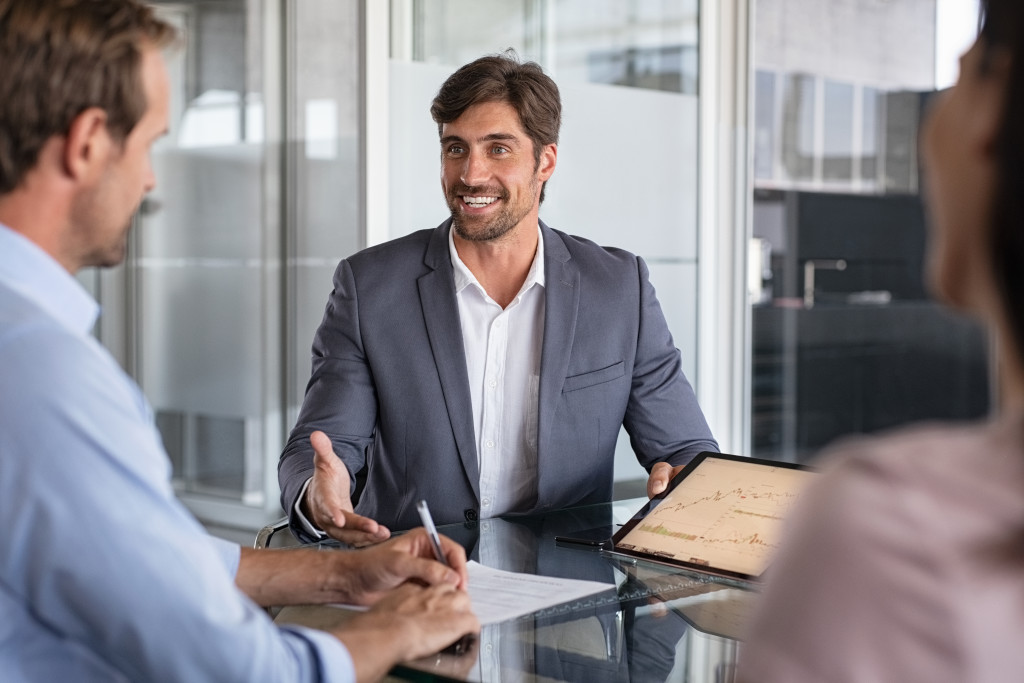 Man doing financial planning