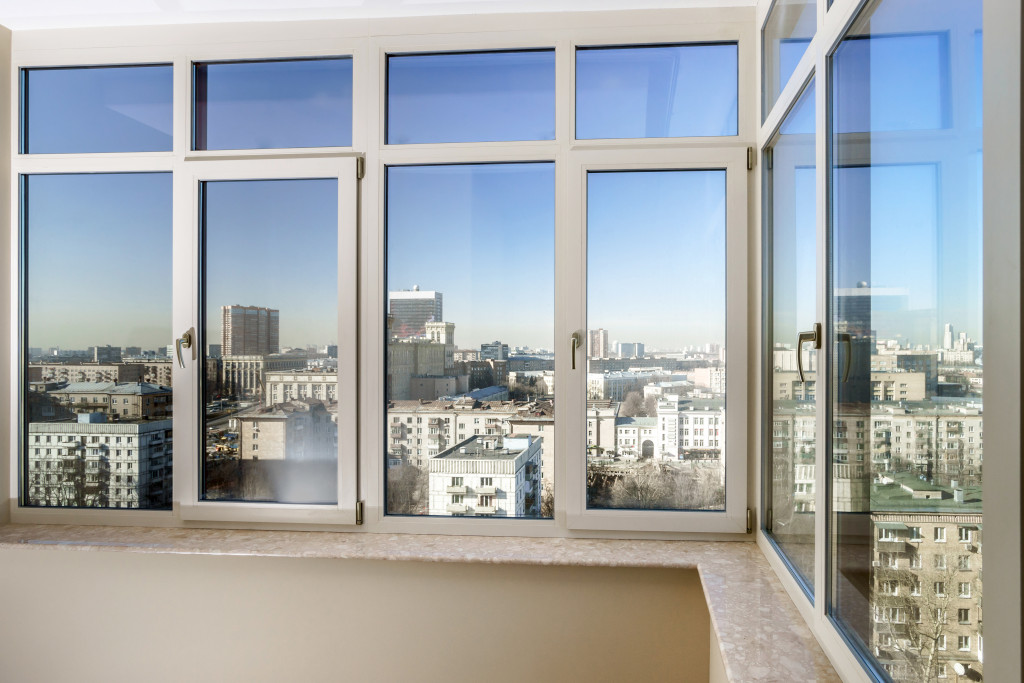 City view of fiberglass windows