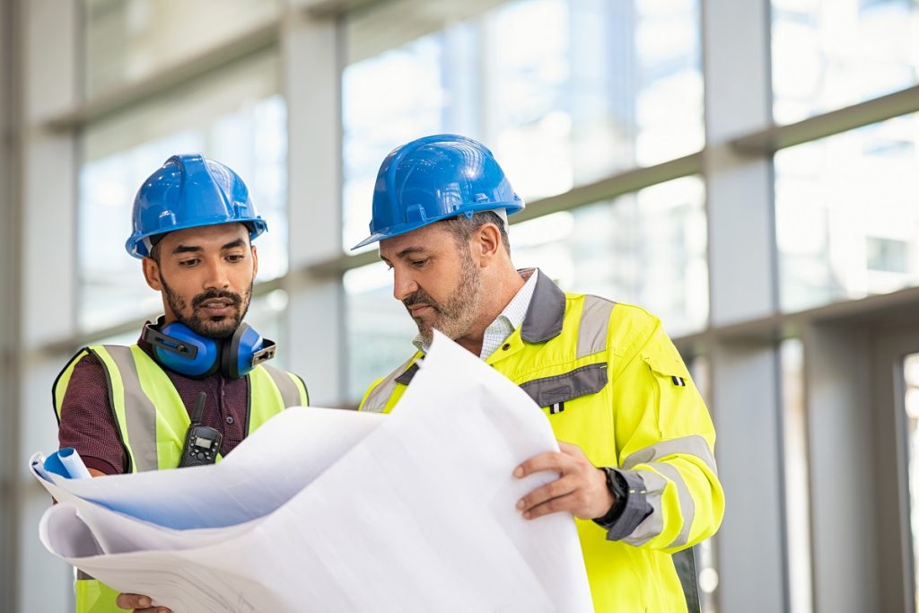 construction workers working together