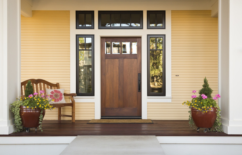 An image of a home's front door