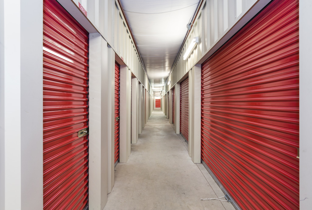 Airconditioned storage area in a self-storage facility.