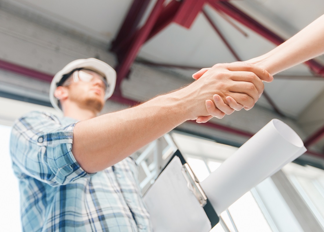 handshaking a contractor for a project