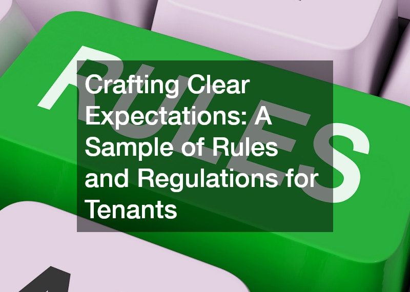 Crafting Clear Expectations A Sample of Rules and Regulations for Tenants